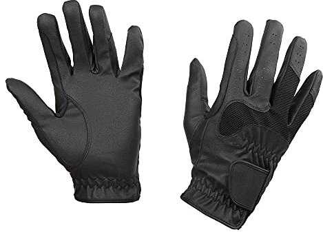 Covalliero 3222913 Reithandschuhe Gloria schwarz, Kinder, Gr. 5 (cm), schwarz