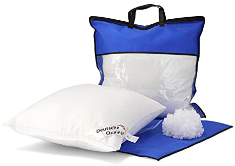 2er Set Kopfkissen 60x60 cm, Hohe Qualität Mikrofaser Füllung, Fest & Stützend Schlafkissen Polster, Bett Kissen für Allergiker Seitenschläfer Atmungsaktiv Komfort Hochwertig (2er Set 60 x 60 cm)