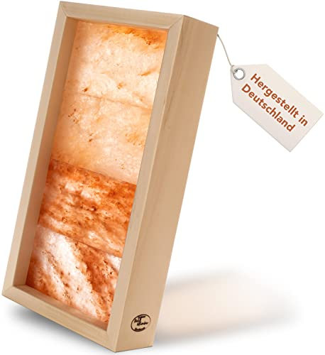 Salzwand von Salt&Timber® Himalaya (Salt Range Pakistan) Salzkristalllampe steigert Ihre Kreativität und Schaffenskraft und verbessert Ihr Wohlbefinden (Größe M Horizontal)