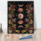 TISHIRON Moonlit Garden Malen nach Zahlen Mondphase Umgeben von Reben und Blumen Schwarzes Kit für Erwachsene Kinder Einzigartiges Geschenk 16x 20 Frameless