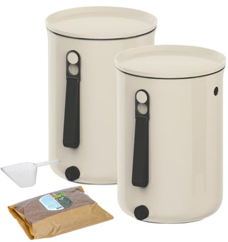 Bokashi Organico 2 S2 Bac A Compost Blanc-23.3x32.5cm-bac 9.6l-2kg Brain