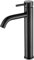 VALAZ Grifo Lavabo Negro Mate Alto Pica | Grifo Monomando Lavabo, Mezclador Agua Fría y Caliente, Ahorro de Agua | Instalación Facil y Rápida | Latón, Inoxidable, Elegante, Caño Curvo, Serie Jabalon