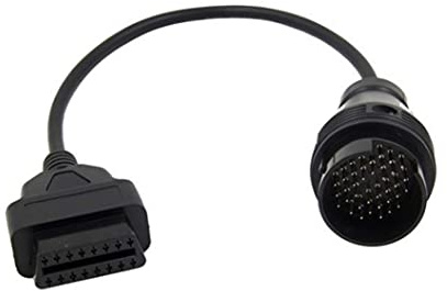 Baceyong 1 Stück I've-CO-38Pin-Kabel, kompatibel mit Mercedes-Benz, 38-Pin auf 16-Pin OBD OBD2 OBDII Kfz-Fehlerdiagnose-Adapterkabel, Schwarz