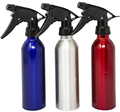 BARGAINS-GALORE Set Of 2 Water Spray Bottle - 300ml Mist Sprayers Ideal For Hairdressers & Salons, Cosmetic | Aluminium Multi Use Bottles | Refillable & Reusable, Long Lasting