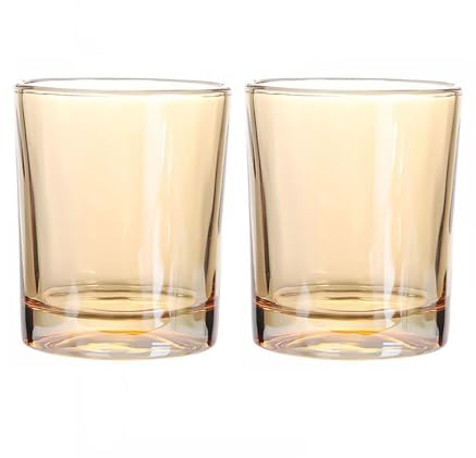 Gaolinci 2 Stück klassische klare zylindrische Glas-Mundspülbecher für Badezimmer, Bürstenbecher, 170 ml