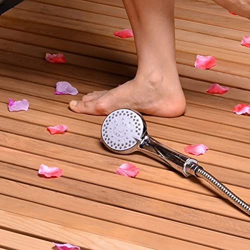 ZJMAMA Alfombrillas para Ducha Alfombrillas Baño para Baño Antideslizantes, Alfombrilla Ducha Madera Cedro Rectangular para Interiores Y Exteriores, Tarima Listones Accesorios Baño Madera