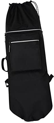 Milageto Oxford Skateboard Zaino Borsa a Tracolla Resistente all'Acqua Borsa a Tracolla Pieghevole con Manico Portante Longboard Custodia per Viaggi Donna Uomo, Nero