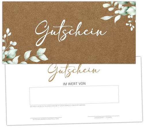 25 Blanko Gutscheine zum selbst Ausfüllen Nagelstudio | für Friseur Kosmetik Massage Wellness Fußpflege | Blanko Gutschein Vorlage Gutscheinkarte Geschenkgutschein