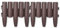 SUBTLETY 11,2m Holzoptik Rasenkante 28x24x1cm Beeteinfassungen Kunststoff Mähkante Dekorativ Garteneinfassung Palisade Abgrenzung 40 Stück Set Einfassung für Garten Beet Rasen (Braun)