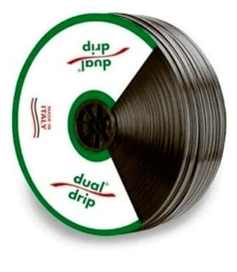 MANICHETTA GOCCIOLANTE DUALDRIP MT 2000 D. 17-8 MIL 2LTH PASSO 20 CM PIATTINA PER IRRIGAZIONE ORTO