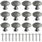MengH-SHOP Cabinet Knob Round Door Knobs 30mm Mushroom Shape Pull Handle with Screws for Cabinet Wardrobe Drawer Cupboard 12 Pieces Dark Grey