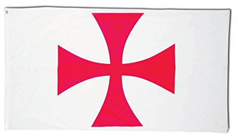 Isideco Flagge der Templer 90x150cm