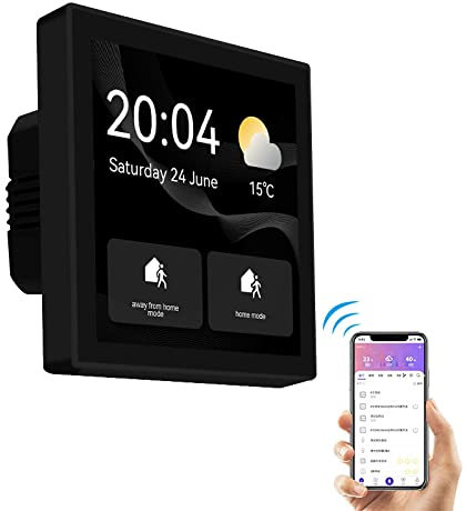 Panneau De Contrôle Tactile Tuya Multifonction, Panneau De Contrôle pour Maison Intelligente avec écran LCD, Commutateur De Scène Intelligente, Hub Zigbee Intégré