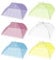 Aimeke 6 Stück Fliegenhaube Faltbare Kuchenabdeckung Mesh-Material Fruchtfliegenhaube 33 × 33 cm Lebensmittel Abdeckung Fliegen-Schutz für Obst BBQ Picknick (6 Farben)
