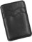 Alnicov - Tarjetero Adhesivo de Cuero para teléfono con Bloqueo RFID, Fundas para Tarjetas de crédito, Pegatina para Funda de teléfono (Negro)