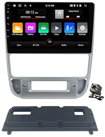 WeFloHsL Navegación GPS Autoradio para Peugeot 406 1999-2004 Radio de Coche Estéreo Android 12 Soporte Carplay/Android Auto Control del Volante FM 4G WiFi Bluetooth+Cámara Trasera,Plata,M90S/1+32G