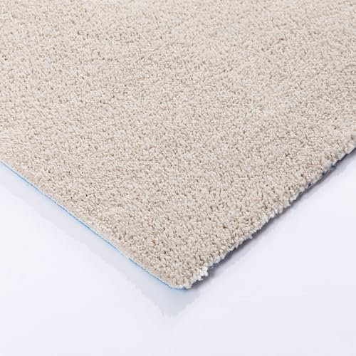 Steffensmeier Teppichboden Capri Meterware | Auslegware für Kinderzimmer Wohnzimmer Schlafzimmer | Sand, Größe: 100x100 cm