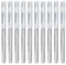 Brrnoo 10pcs Nail Art Silicone Stick, Chrome Glitter Mirror Powder Pigment Applicator Sticks with Cover, Lipstick Eyeshadow Brush Makeup Brushes
