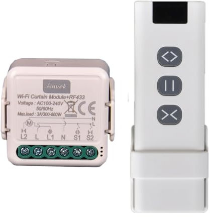 Interruttore per RF tapparelle con telecomando, modulo per tapparelle elettrico senza fili, telecomando per tapparelle elettriche, modulo di controllo wireless per tapparelle, relè da 3 A (1)