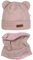 CiuchCiuch Set Mütze und Schal mit Futter für Babys - Mütze für Mädchen – Jungen – Kinder – Schal – Für Spaziergänge – Für Herbst und Frühling - Rosa 46-48