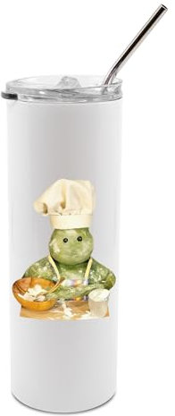 New Spirit Original Tiny Chef Mixing Bowl Drinks Tumbler with Straw Water Bottle