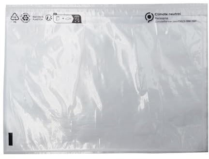 Blasetti Überzugsumschlag Dokumententasche - POLYADEX selbstklebende Überumschläge für Versand, Packung mit 10 Stück, Transparent, Format C5 180x240 mm