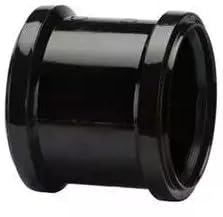 110MM Black Soil Waste Pipe and Ring Seal Fittings Push Fit Fittings Double Socket Coupler Straight