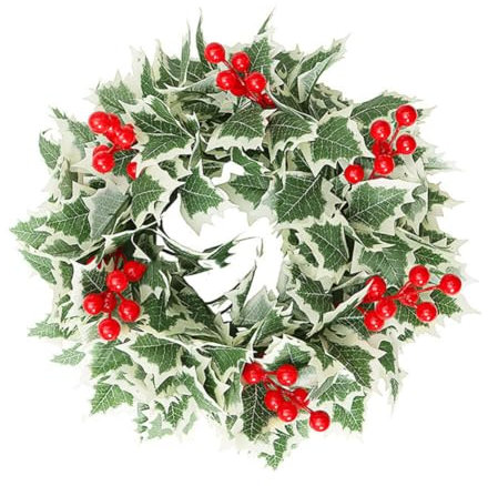 Huamengyuan Navidad casa de campo acento ventana corona de Navidad simulación rural hogar ambiente festivo