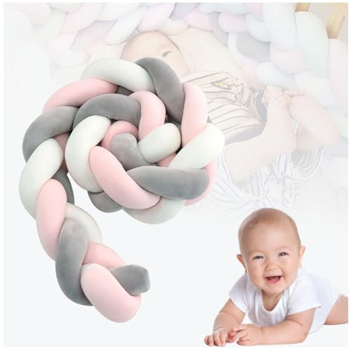 Wizvox Bettschlange FüR Stillkissen Babybett Kopfschutz FüR Antikollisionskopf Babybett Schlange Geflochten Ideal Zum Verschenken Und Dekorieren,C-150CM