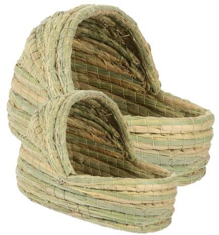 BESPORTBLE Nid De Poulailler Tissé en Paille, Nid De Ponte pour Poules Moyen Et Petit, Maison De Couchage Confortable pour Élevage Et Pondeuse