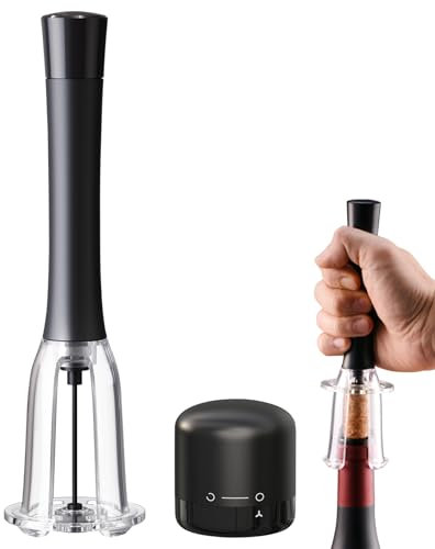 FBBULES Sacacorchos Vino de Aire a Presión con Reutilizables Tapones de Botella, Abridor de Vino a Bomba Elegante y Práctico, Ideal y Fácil de Usar para Hogar y Restaurantes, Fiesta