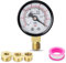 Innfeeltech 1 pz 40 mm Manometro per vuoto BSP 1/8“ -1~0 Bar -14~0 Psi con 3 pezzi boccole da 1/8” a 1/4“, da 1/8” a 3/8“ e da 1/8” a 1/2” e un nastro in teflon, radiale