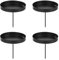 Kerzenhalter Adventskranz,4 Stück 6 cm Kerzenständer Schwarz, Adventsker Zenhalter,Zum Befestigen von Kerzen, Festtagsdekorationen und Weihnachtsdekoration (Schwarz)