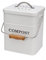 Seau à Compost de Cuisine 6L avec Filtre à Charbon - Composteur Cuisine Durable en Acier Robuste, Poubelle Élégante pour Déchets Organiques, Blanc