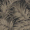 Tropical Palm Leaf Black Dark Gold Wallpaper - Leaves Modern Textured Contemporary - Paste The Wall Vinyl