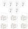 KPSRFG 12Pcs Broom Holder Wall Mounted, Self Adhesive Mop Holder, White Mop and Broom Holders No Drill Wall Mounted Organizer Clip, ABS Material, Stylish White, Beautiful and Sturdy