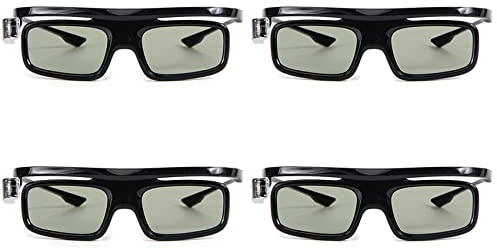 Janasiba 4 piezas Dlp-Link activo 3D cristal Gl1800 gafas recargables para proyector 3D R20 R19 R15 P12 R9 R7