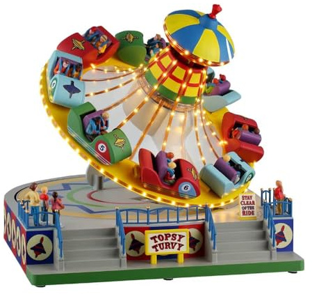 LEMAX Giostra in Movimento con luci LED e Musica Topsy Turvy H20,1x25,2x31 cm