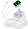 3 in 1 Fast Charger for Apple Watch and iPhone, iWatch Charger Cable 2M and USB C Fast Charger Plugwith 20W Fast Wall Charger for iWatch Series 10/9/8/7/6/SE/Ultra, iPhone 16 15 14 13 12 11 Pro Max