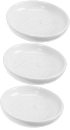TOYZFRIENDY 3 pièces Assiettes Céramique pour Sauce Plat de Service Créatif Relief pour Condiments Tapas et Trempettes Cuisine