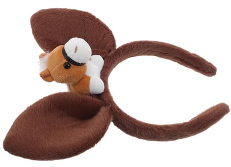 FONDOTIN Plüsch Pferdeohren Haarreif Farm Tier Kostüm Haarband Cartoon Stirnband Jahr Des Pferdes Karneval Party Zubehör Weiches Kopfband für Mädchen