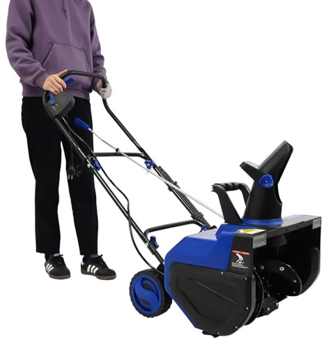 TaNeHaKi Quitanieves eléctrico 2400 W con cable con luces LED 180 ° ajustable máquina de rizado 56 cm ancho de trabajo, 33 cm profundidad de nieve, quitanieves altamente eficiente