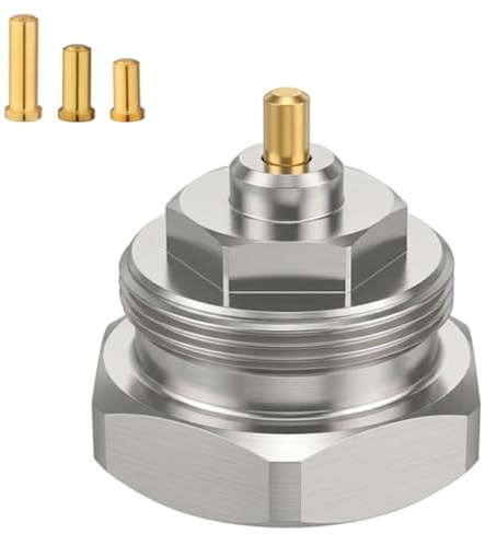 Adaptateur de Radiateur M30 x 1,0 vers M30 x 1,5 - Convertisseur pour Tête Thermostatique Intelligente, Compatible avec Anciennes Vannes de Chauffage, Filetage Fin en Laiton Massif