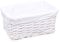 Woodluv Storage Baskets Woven Wicker, Storage Basket for shelves, Baskets to make hampers, Storage Organiser, White - Small