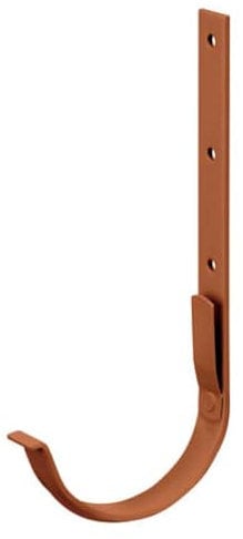 INEFA Dachrinnenhalter halbrund, PVC NW150 / 150mm, 1 Stück Braun Rinnenhalter, Dachrinnenzubehör, einfache Steckmontage, Made in Germany
