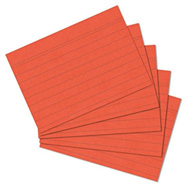 1000 Karteikarten in A6 orange liniert von Herlitz [Sparpaket]