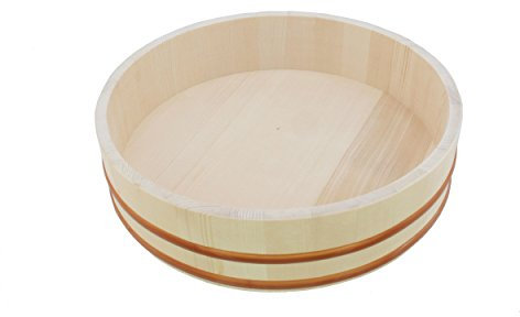 BambooMN 15.3 Hangiri Oke Sushi Rice Cooling Bowl/Tub, 1 Piece - Jumbo