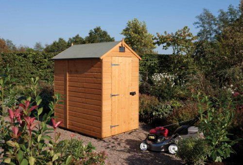 Rowlinson 5x7 Shiplap Windowless Single Door Apex Security Shed
