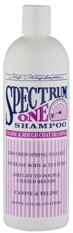 Chris Christensen Spectrum One Coarse & Rough Coat Dog Shampoo - Volumising & Texturising Shampoo for Dogs - Adds Volume & Texture - Designed for Coarse & Rough Coats - Adds Lift & Density, 473ml