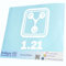 INDIGOS UG Auto Aufkleber Auto - 160x120 mm - Flux Jan 21 - weiß - Selbstklebender Sticker für Auto, Fenster, Bus oder LKW - UV-beständig & wetterfest